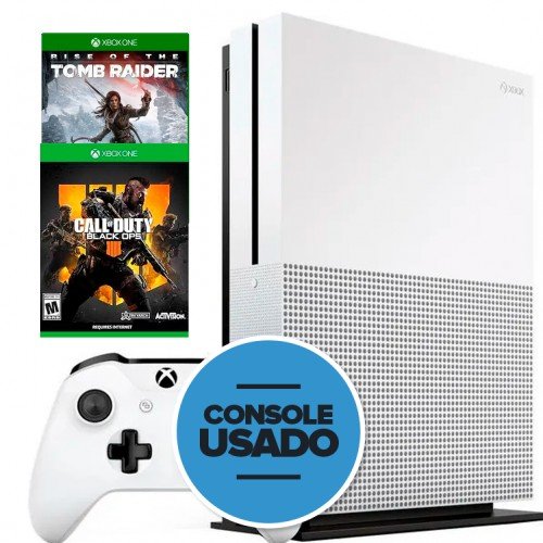 Xbox One S 500GB ( Usado ) + 2 Jogos de Brinde*
