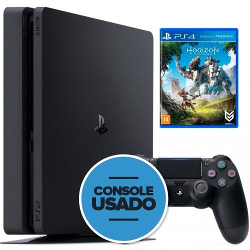 Playstation 4 Slim 1TB ( Usado ) + Horizon de brinde
