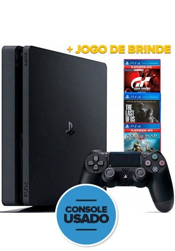 Playstation 4 Slim 1TB ( Usado ) + 1 jogo de brinde*