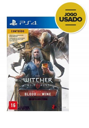 The Witcher Wild Hunt: Blood and Wine - DLC + BARALHO - PS4 (Usado)