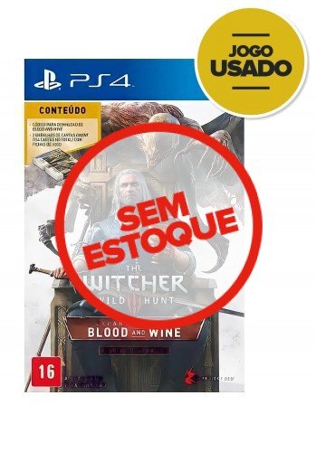 The Witcher Wild Hunt: Blood and Wine - DLC + BARALHO - PS4 (Usado)
