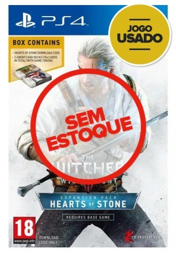 The Witcher Wild Hunt: Hearts of Stone - DLC + BARALHO - PS4 (Usado)