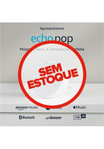 Echo Pop | Smart speaker compacto com som envolvente e Alexa | Cor Branca