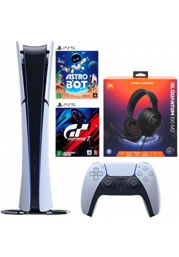 PS5 Slim Digital + Headset JBL + Gran Turismo 7 + Astro Bot (Playstation 5) 