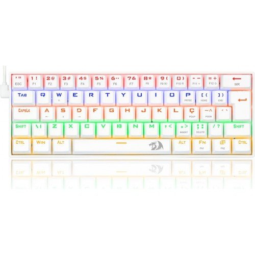Teclado Mecânico Gamer 60% Lakshmi Branco - Redragon