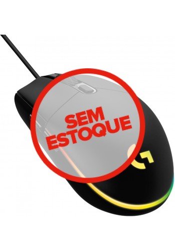 Mouse Gamer Logitech G203 LIGHTSYNC RGB, Efeito de Ondas de Cores, 6 Botões Programáveis e Até 8.000 DPI - Preto