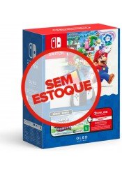 Nintendo Switch Oled com Mario Wonder + 3 Meses de Assinatura Nintendo Switch Online (Nacional)