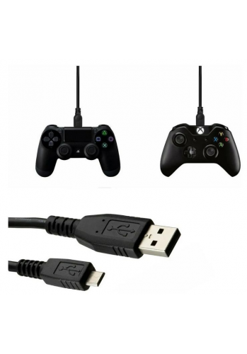 Cabo carregador USB e Micro USB - PS4