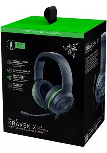 Headset Razer Kraken X  - PS5, SERIES, PS4, XBOX ONE, SWITCH e MOBILE