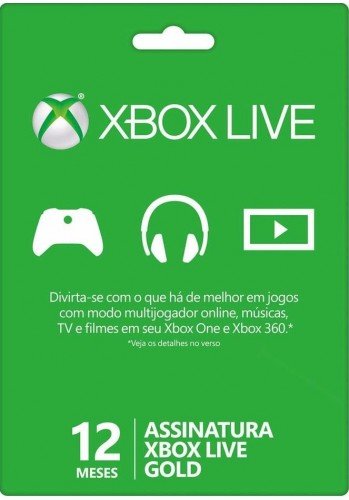 Assinatura Xbox Live Gold 12 meses