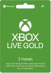 Assinatura Xbox Live Gold 3 meses
