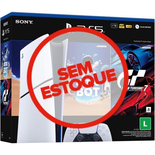 PS5 Slim Digital 825GB com Gran Turismo 7 + Astro Bot (Playstation 5) 