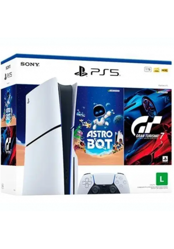 Playstation 5 Slim 1TB com 2 jogos: Versão com Leitor (PS5) 