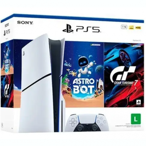 Playstation 5 Slim 1TB com 2 jogos: Versão com Leitor (PS5) 