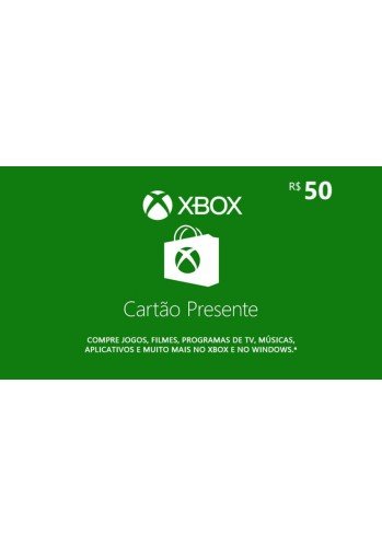 Cartão presente R$50 - Xbox